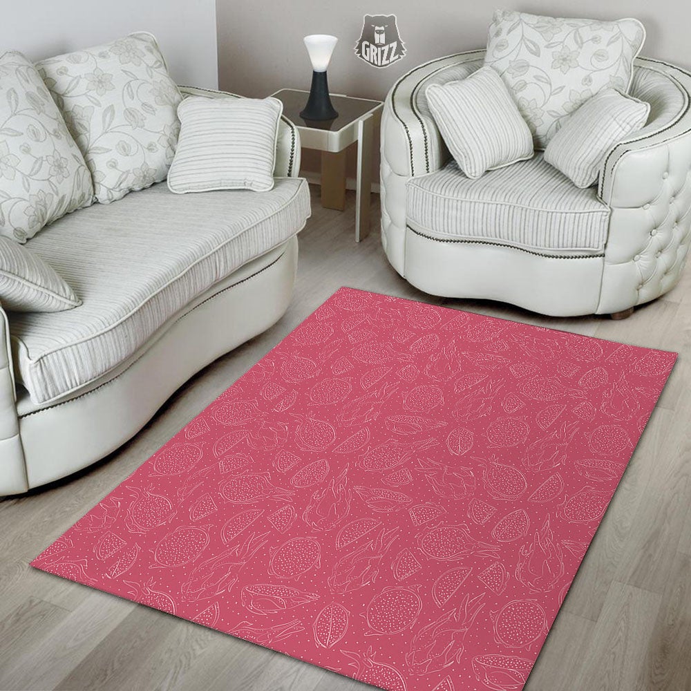 Dragon Fruit Hand Drawn Print Pattern Floor Mat-grizzshop