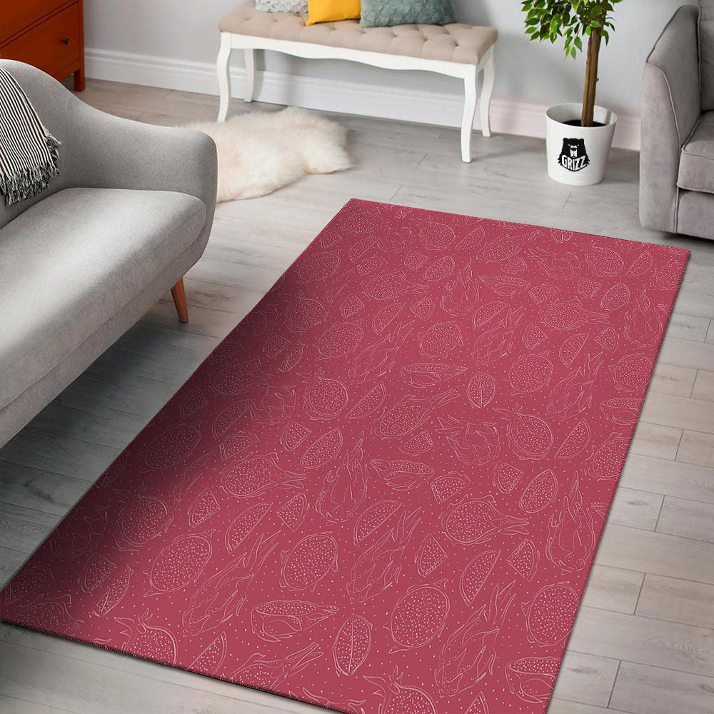 Dragon Fruit Hand Drawn Print Pattern Floor Mat-grizzshop