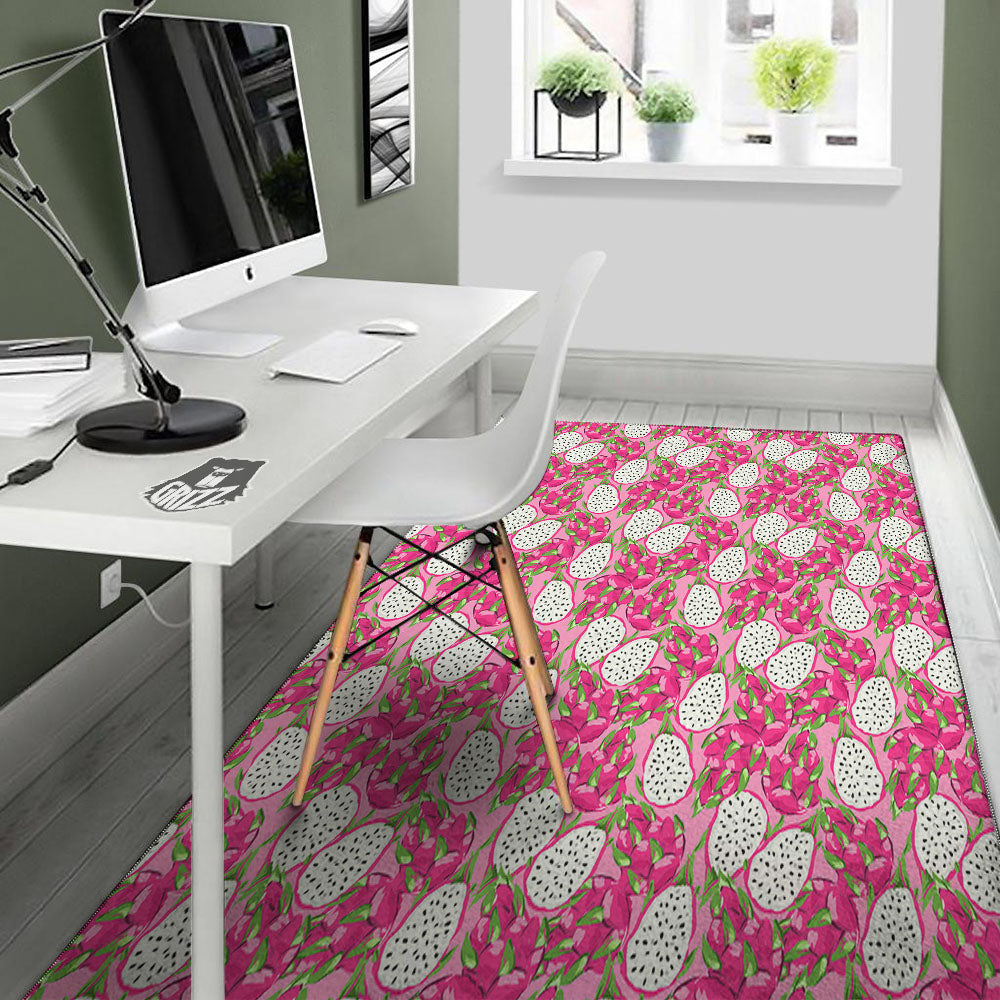 Dragon Fruit Print Pattern Floor Mat-grizzshop