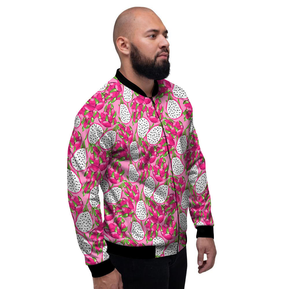 Dragon Fruit Print Pattern Men's Bomber Jacket-grizzshop