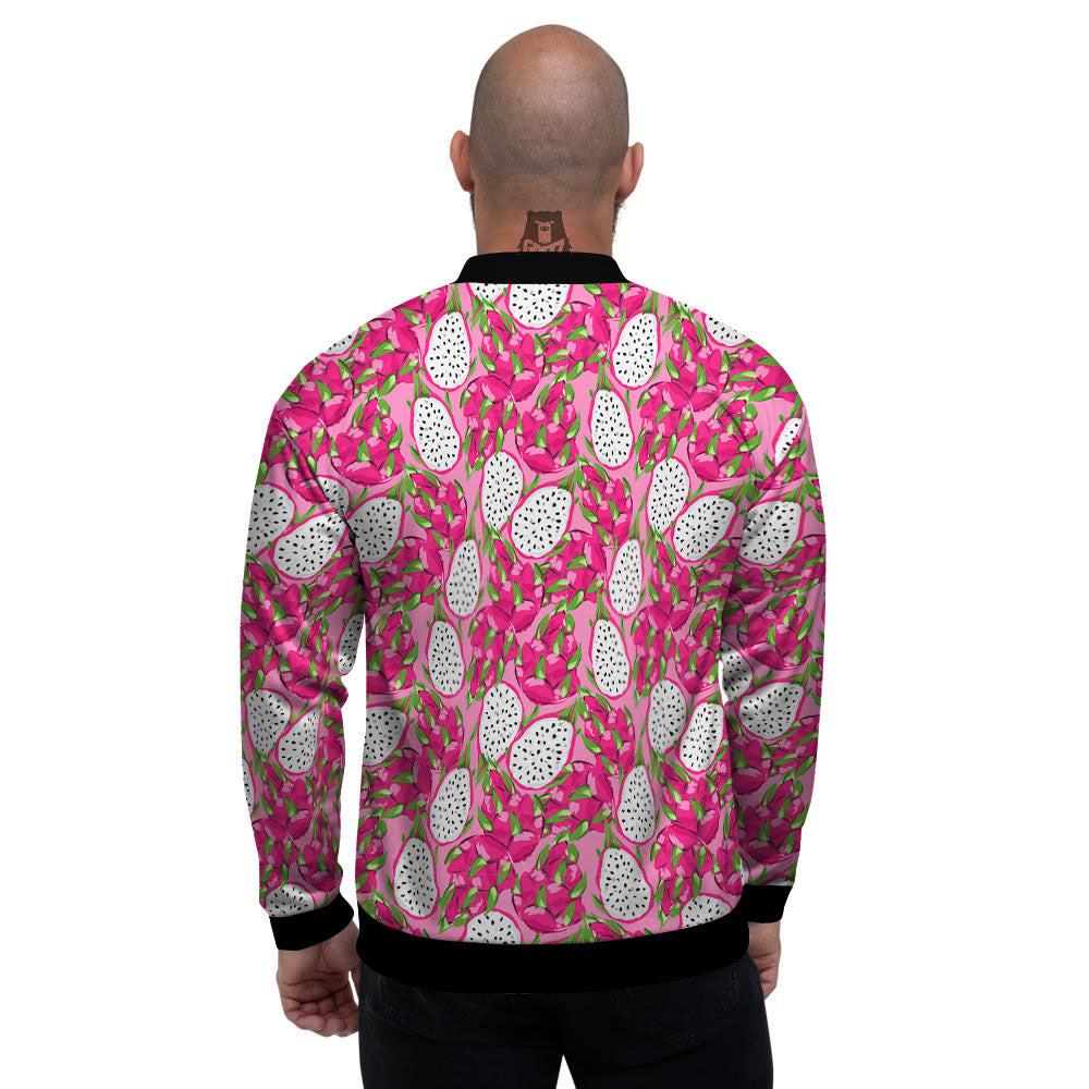 Dragon Fruit Print Pattern Men's Bomber Jacket-grizzshop
