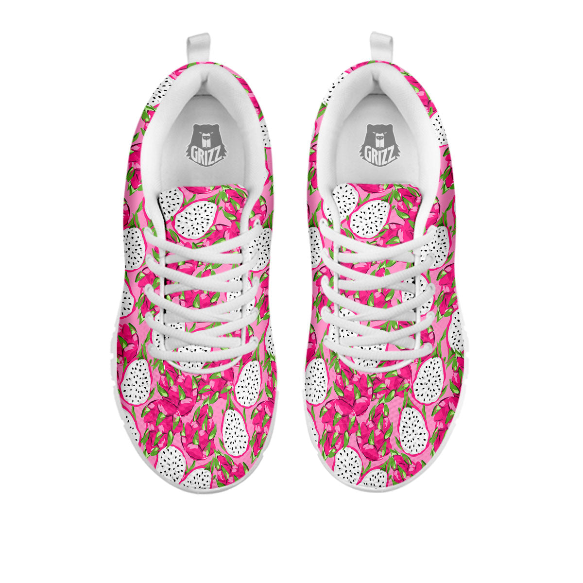 Dragon Fruit Print Pattern White Sneaker-grizzshop