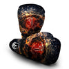 Dragon Red Eye Fire Print Boxing Gloves-grizzshop