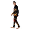 Dragon Red Eye Fire Print Men's Pajamas-grizzshop