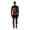 Dragon Red Eye Fire Print Men's Pajamas-grizzshop