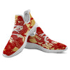 Dragon Tattoo Red Japanese Print White Athletic Shoes-grizzshop