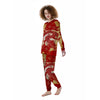 Dragon Tattoo Red Japanese Print Women's Pajamas-grizzshop