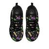 Dragonfly Black Purple And Teal Print Pattern Black Sneaker-grizzshop