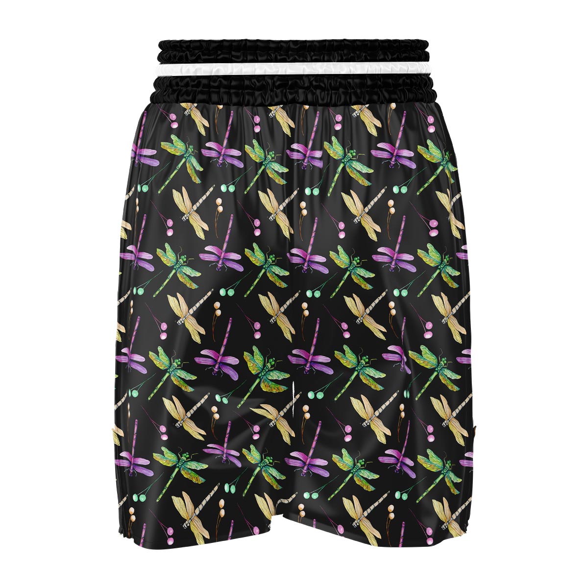 Dragonfly Black Purple And Teal Print Pattern Boxing Shorts-grizzshop