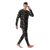 Dragonfly Black Purple And Teal Print Pattern Men's Pajamas-grizzshop