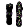 Dragonfly Black Purple And Teal Print Pattern Muay Thai Shin Guards-grizzshop