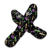 Dragonfly Black Purple And Teal Print Pattern Muay Thai Shin Guards-grizzshop