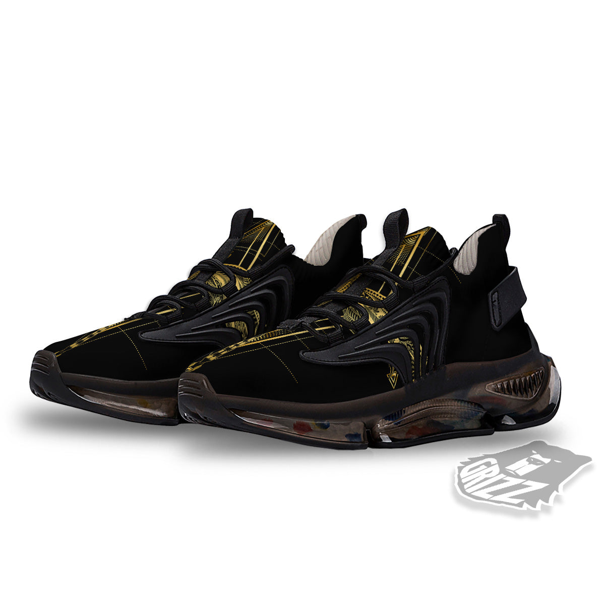 Dragonfly Boho Spiritual Print Black Gym Shoes-grizzshop