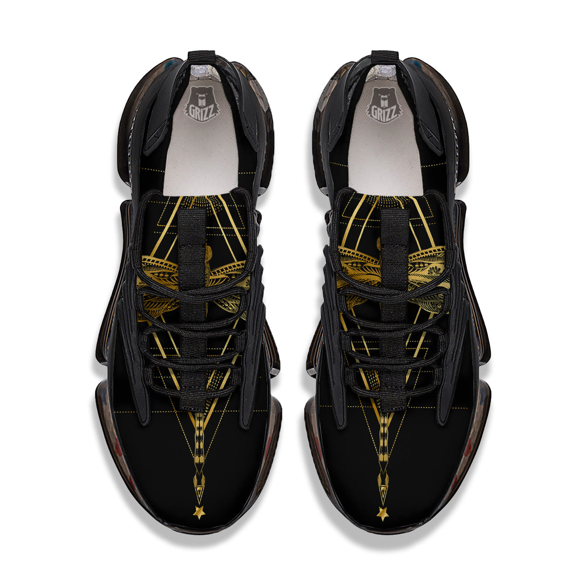 Dragonfly Boho Spiritual Print Black Gym Shoes-grizzshop