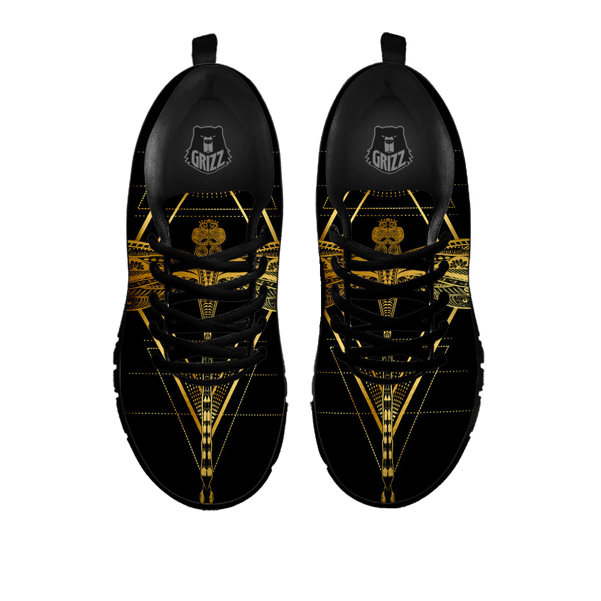 Dragonfly Boho Spiritual Print Black Sneaker-grizzshop