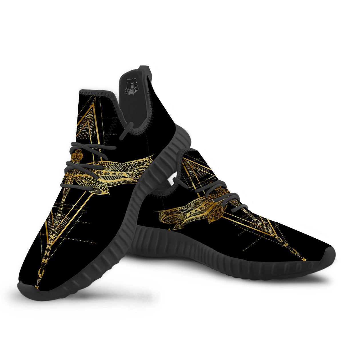 Dragonfly Boho Spiritual Print Black Walking Shoes-grizzshop