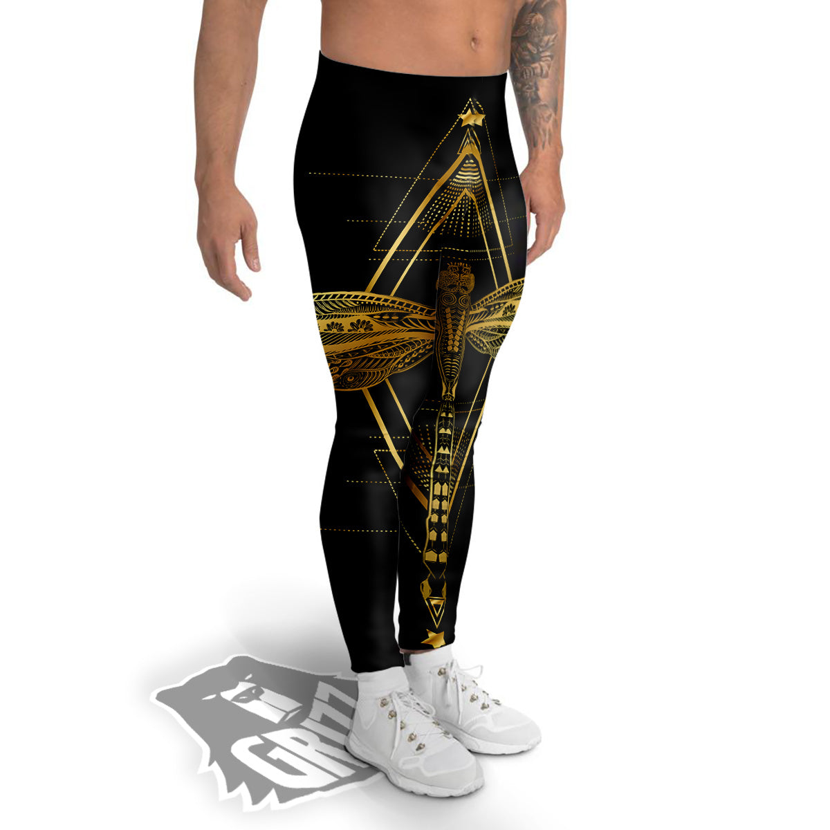 Dragonfly Boho Spiritual Print Men's Leggings-grizzshop