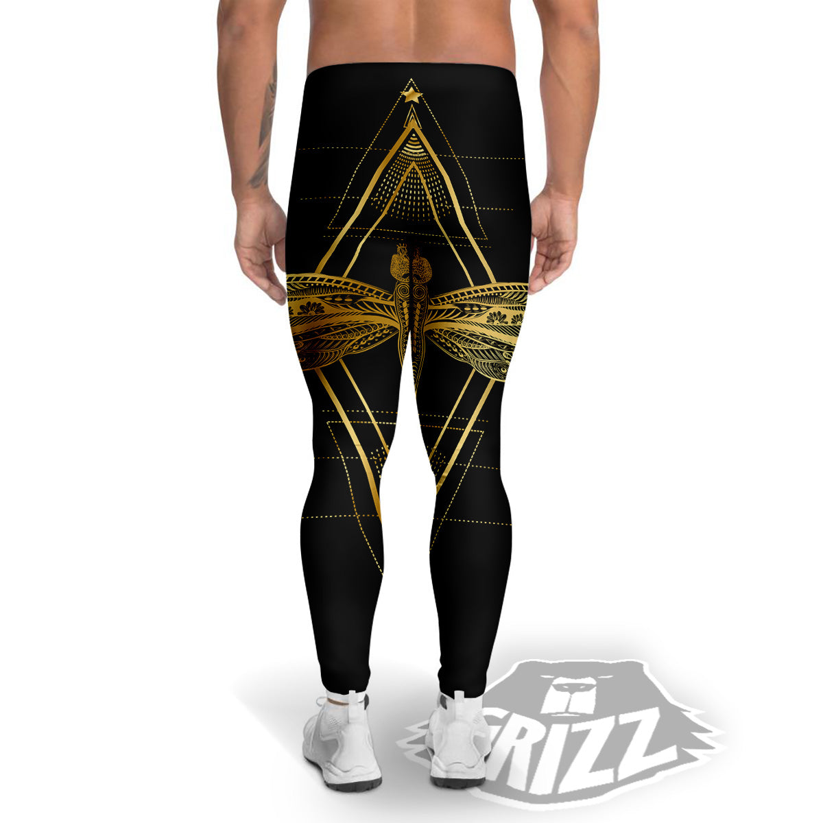 Dragonfly Boho Spiritual Print Men's Leggings-grizzshop