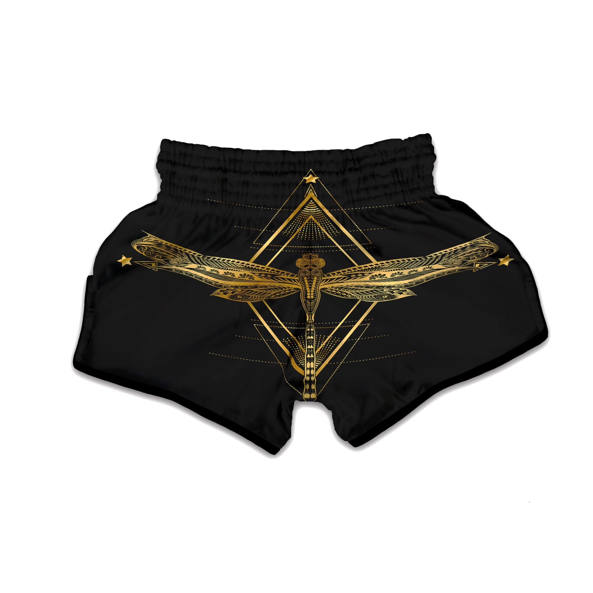 Dragonfly Boho Spiritual Print Muay Thai Boxing Shorts-grizzshop