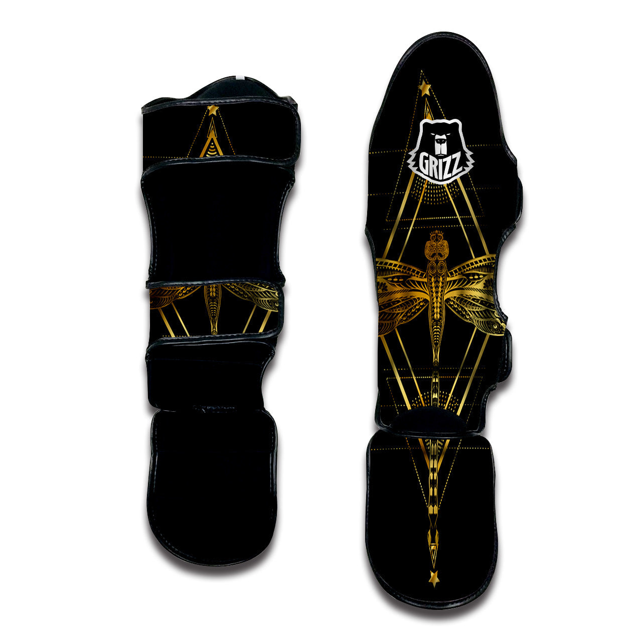 Dragonfly Boho Spiritual Print Muay Thai Shin Guards-grizzshop