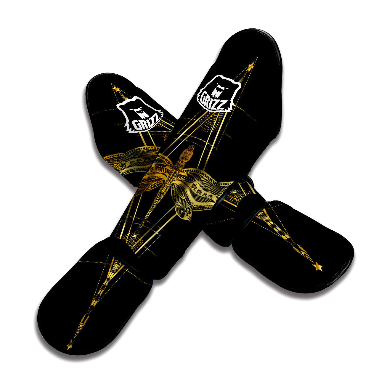 Dragonfly Boho Spiritual Print Muay Thai Shin Guards-grizzshop