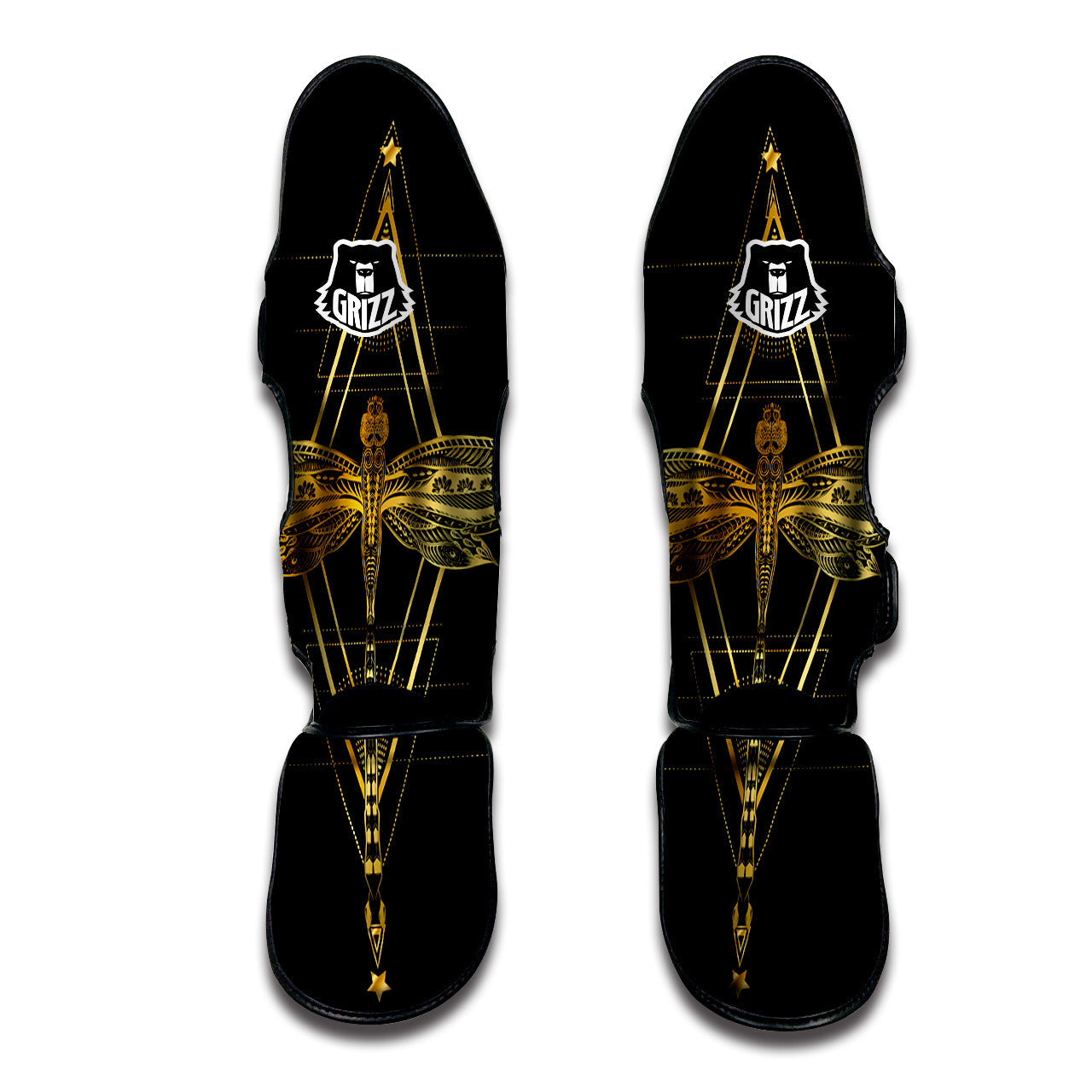 Dragonfly Boho Spiritual Print Muay Thai Shin Guards-grizzshop