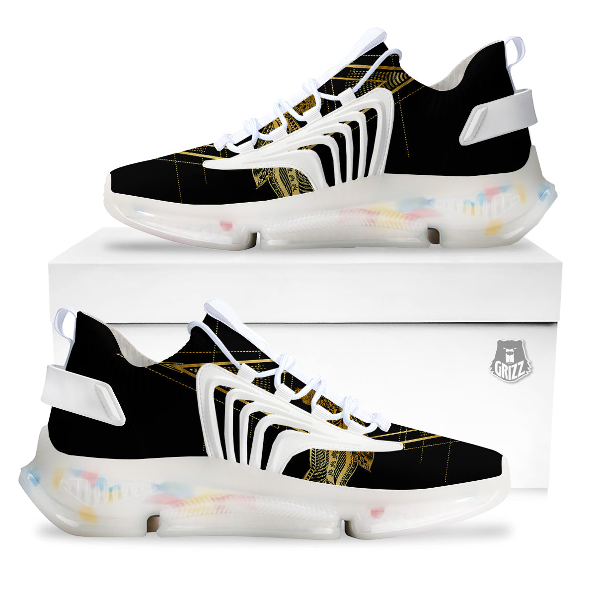 Dragonfly Boho Spiritual Print White Gym Shoes-grizzshop
