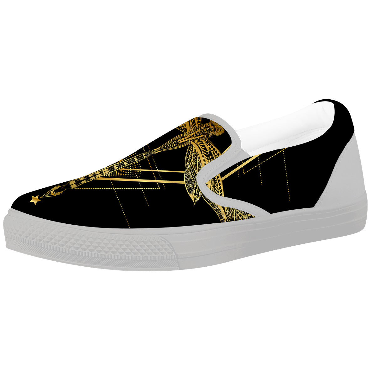 Dragonfly Boho Spiritual Print White Slip On Shoes-grizzshop