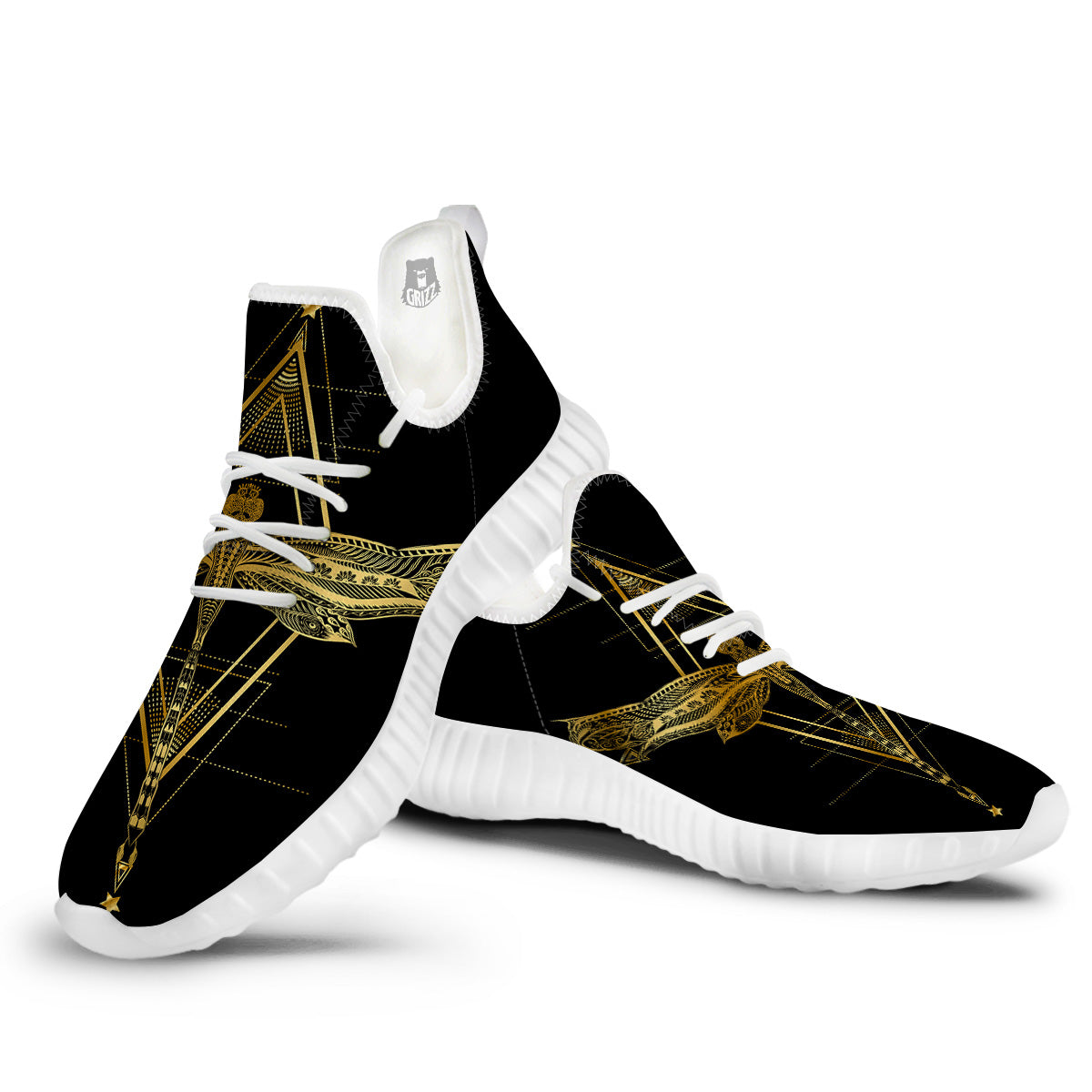 Dragonfly Boho Spiritual Print White Walking Shoes-grizzshop