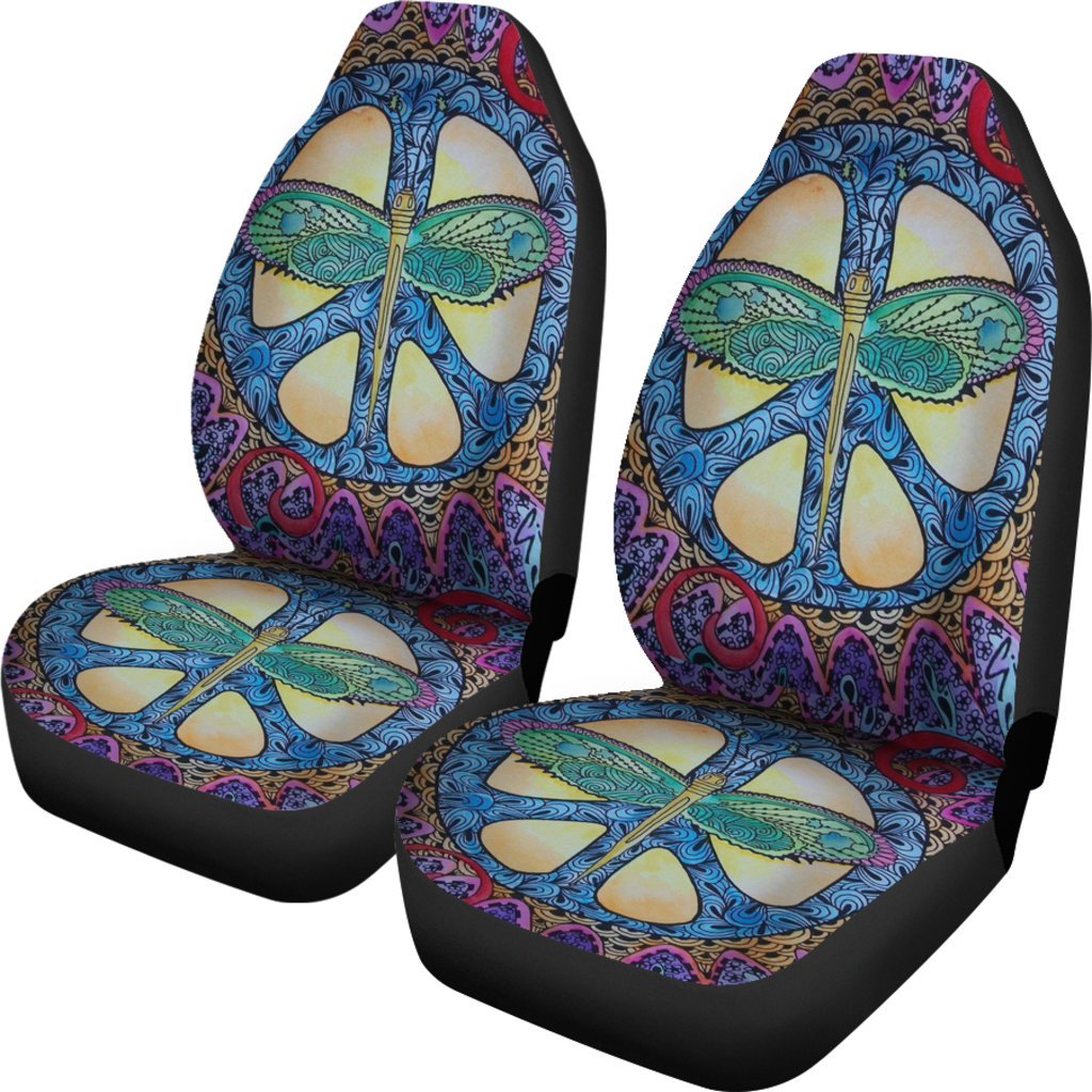 Dragonfly Peace Car Seat Covers-grizzshop