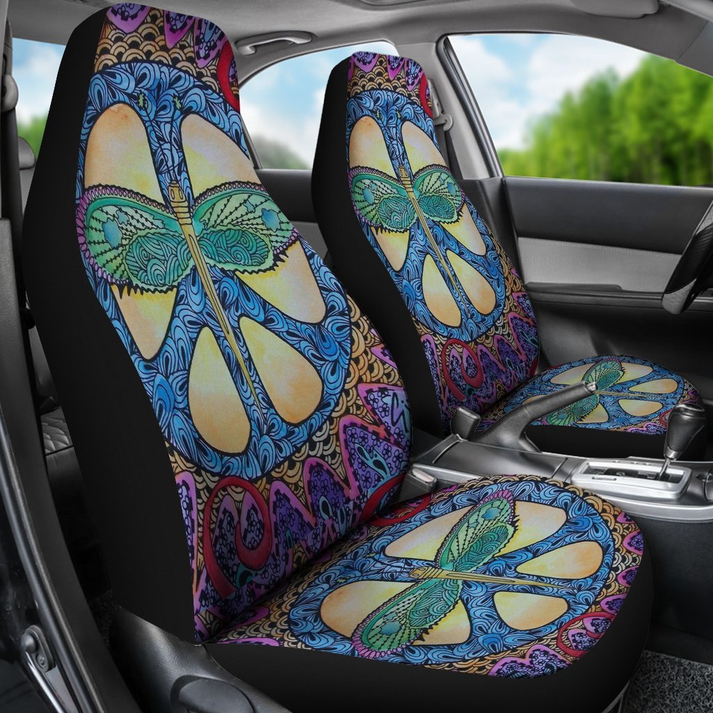 Dragonfly Peace Car Seat Covers-grizzshop