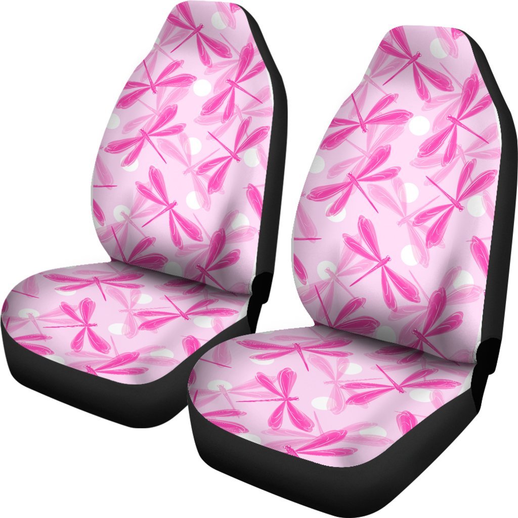 Dragonfly Pink Car Seat Cover Car Seat Universal Fit-grizzshop