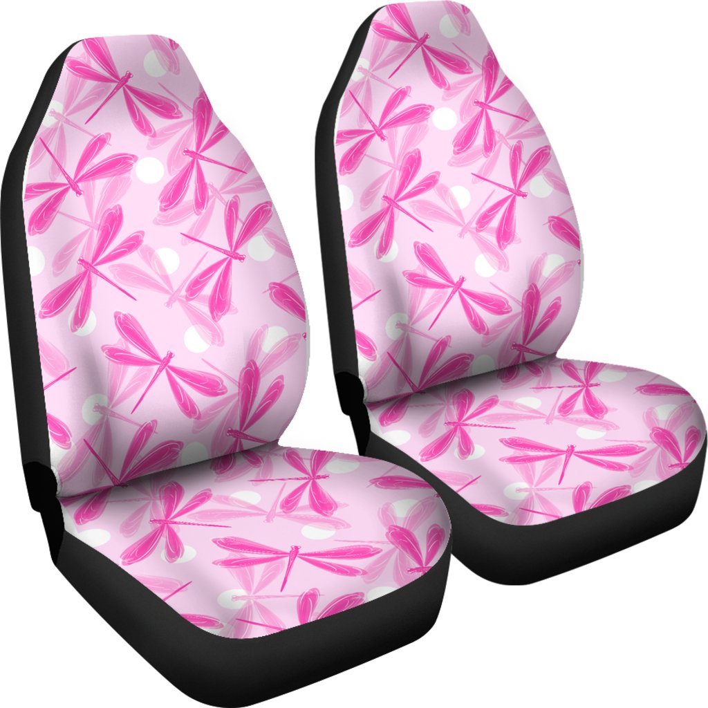 Dragonfly Pink Car Seat Cover Car Seat Universal Fit-grizzshop