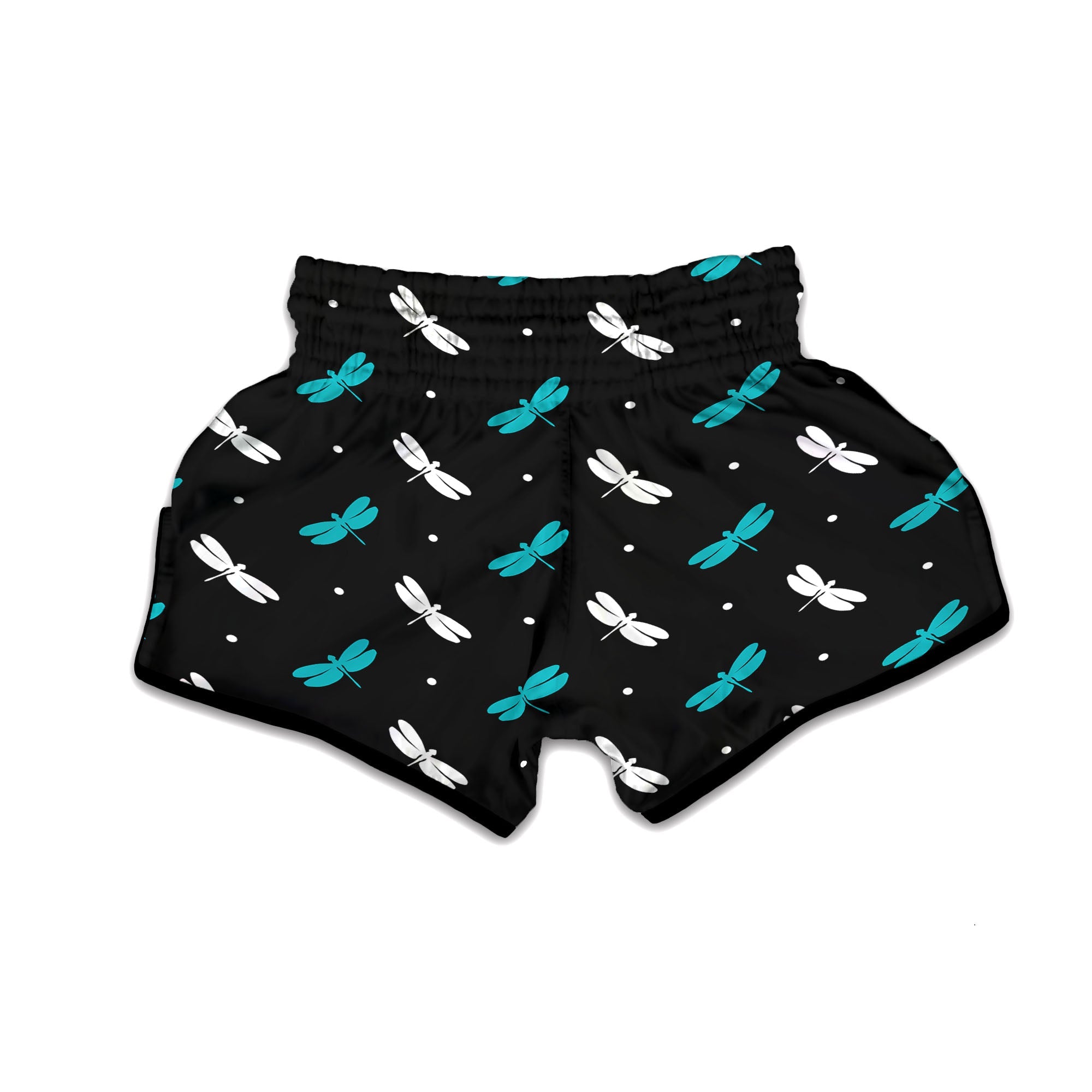 Dragonfly Polka Dot Print Pattern Muay Thai Boxing Shorts-grizzshop