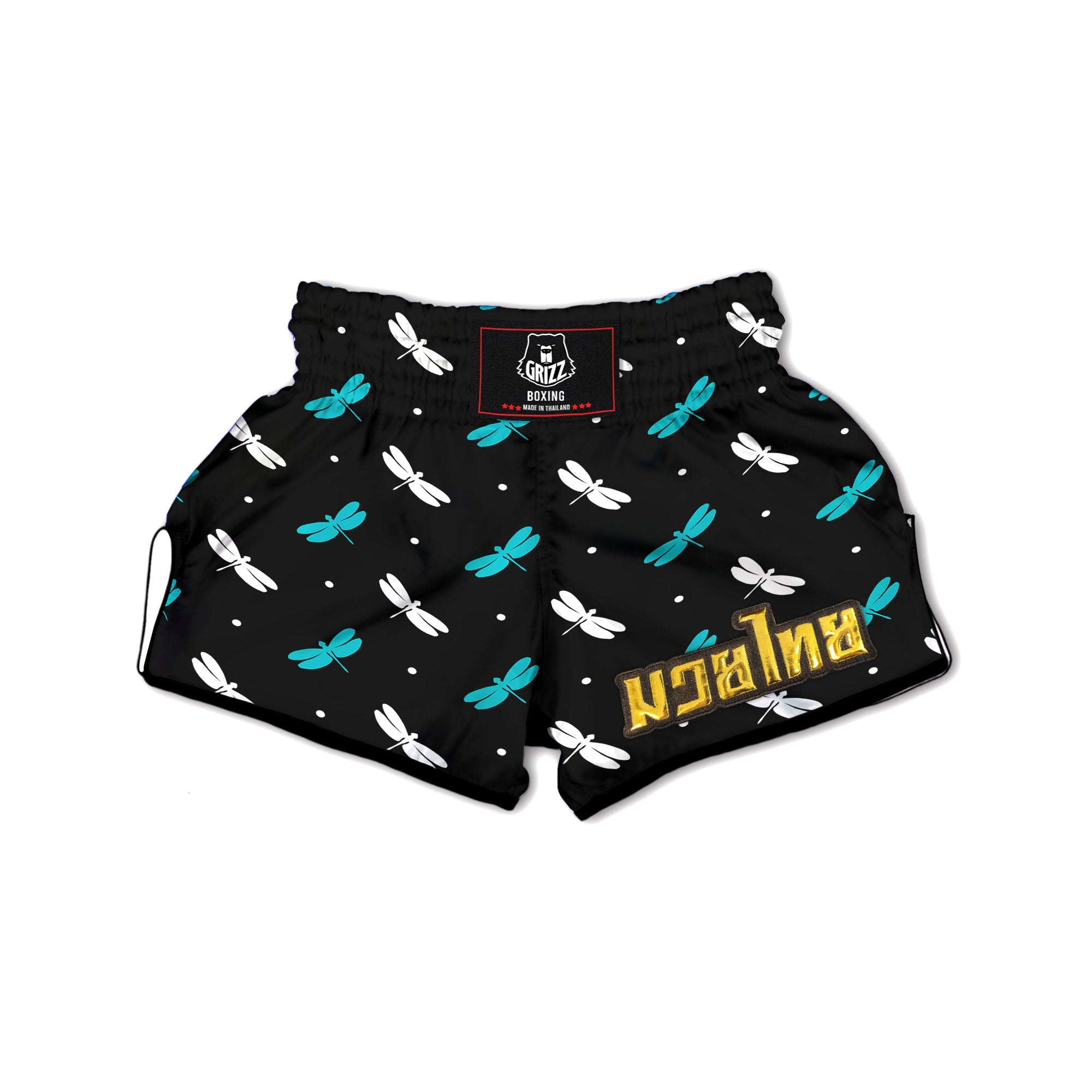Dragonfly Polka Dot Print Pattern Muay Thai Boxing Shorts-grizzshop