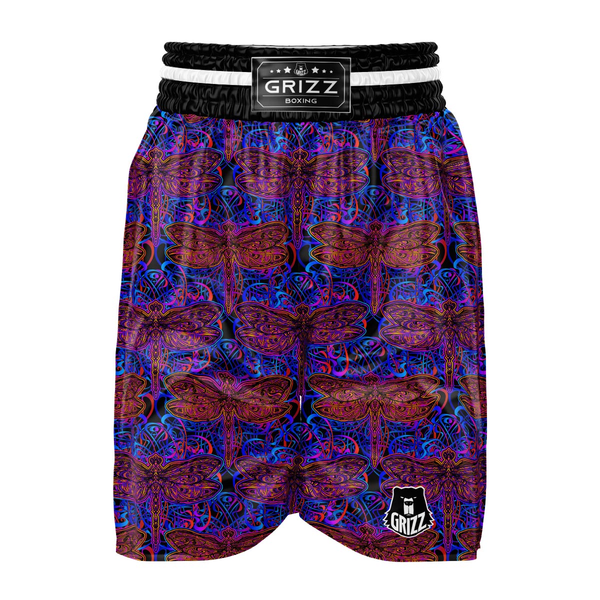 Dragonfly Trippy Print Pattern Boxing Shorts-grizzshop