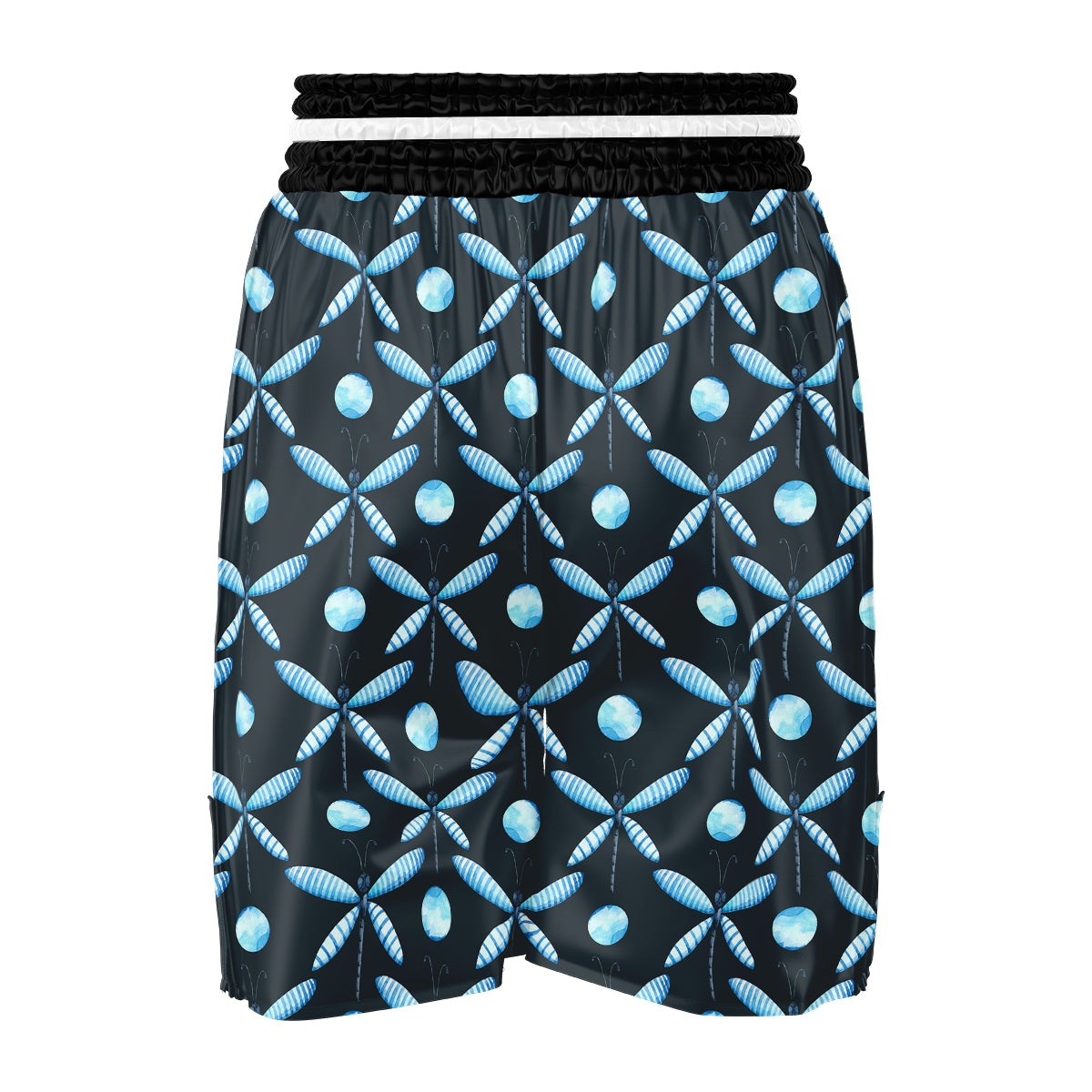 Dragonfly Turquoise Print Pattern Boxing Shorts-grizzshop