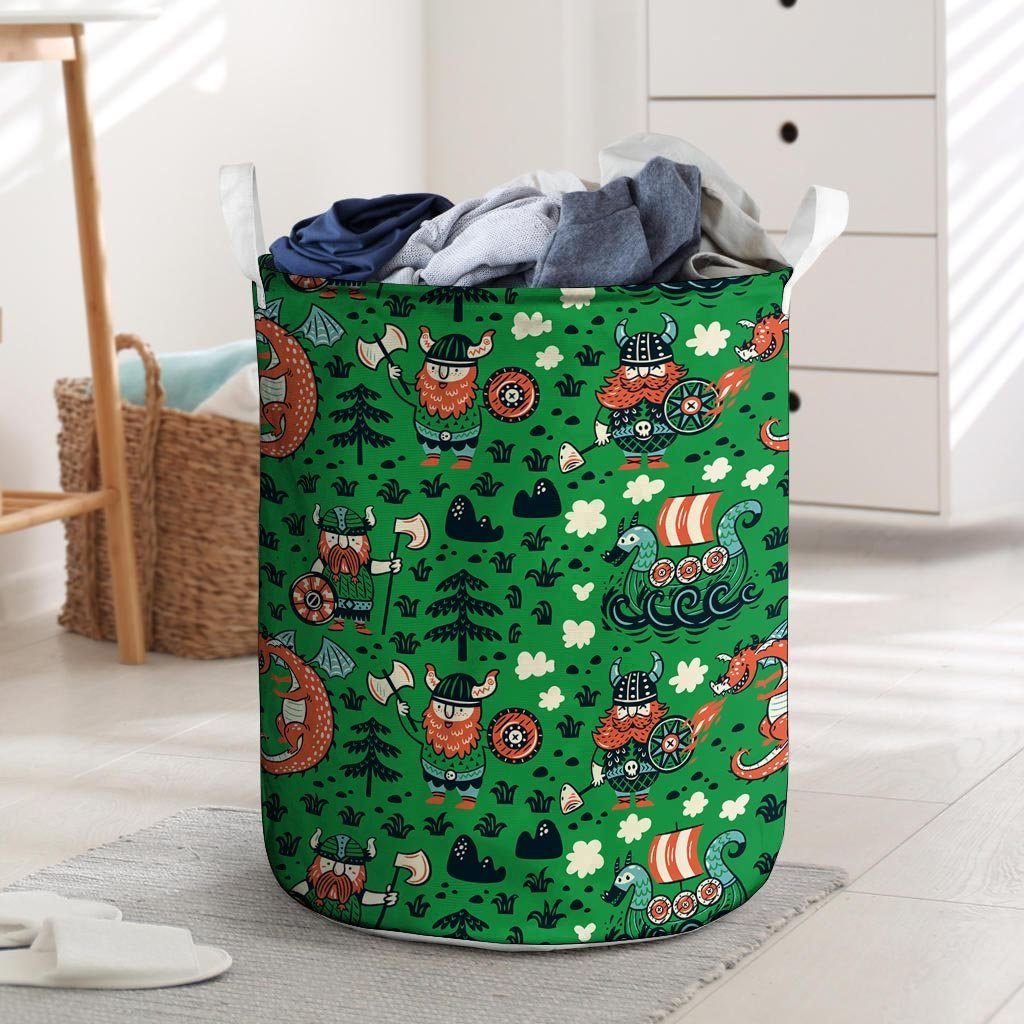 Drakkar Dragon Viking Laundry Basket-grizzshop