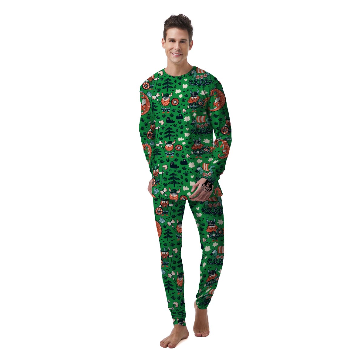 Drakkar Dragon Viking Men's Pajamas-grizzshop