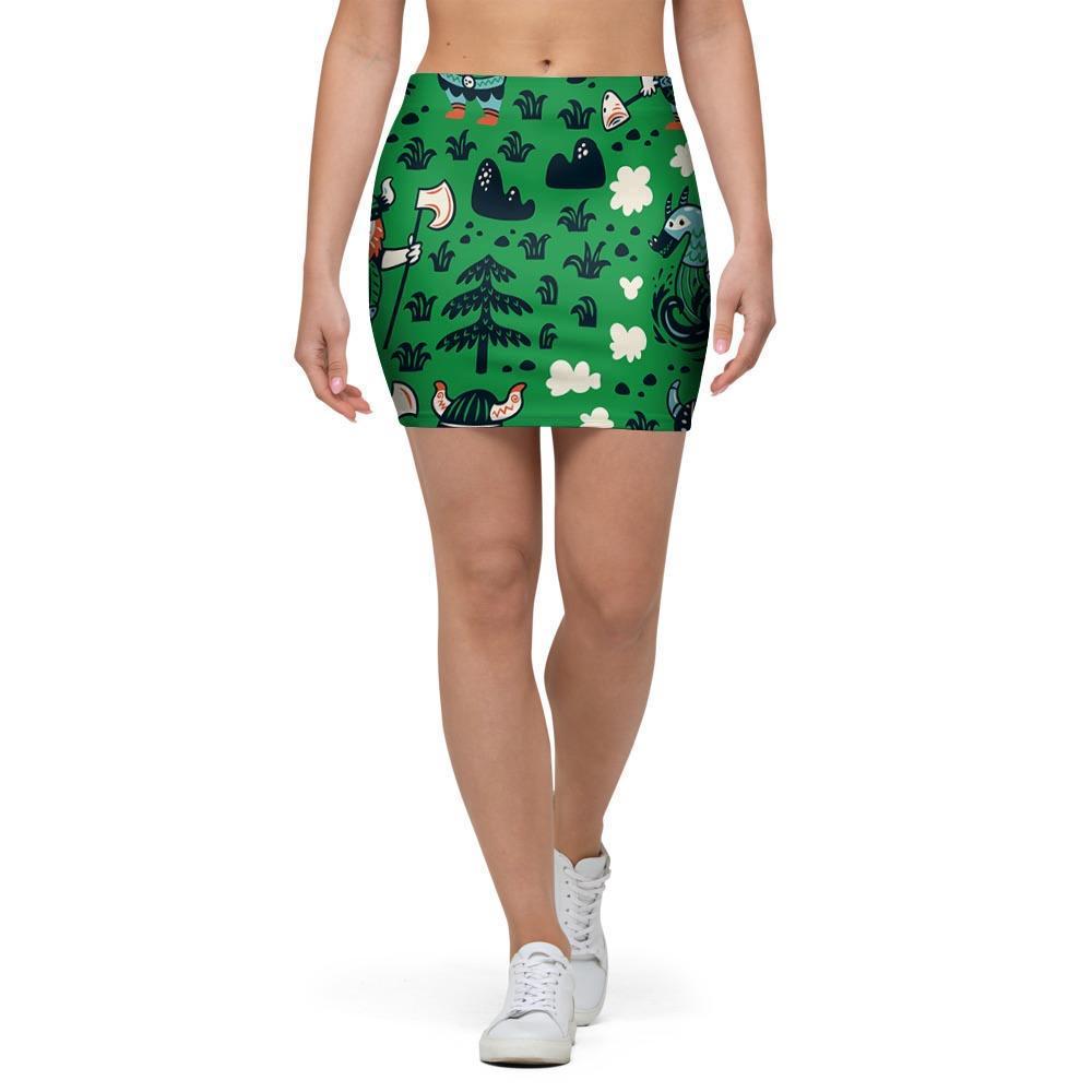 Drakkar Dragon Viking Mini Skirt-grizzshop