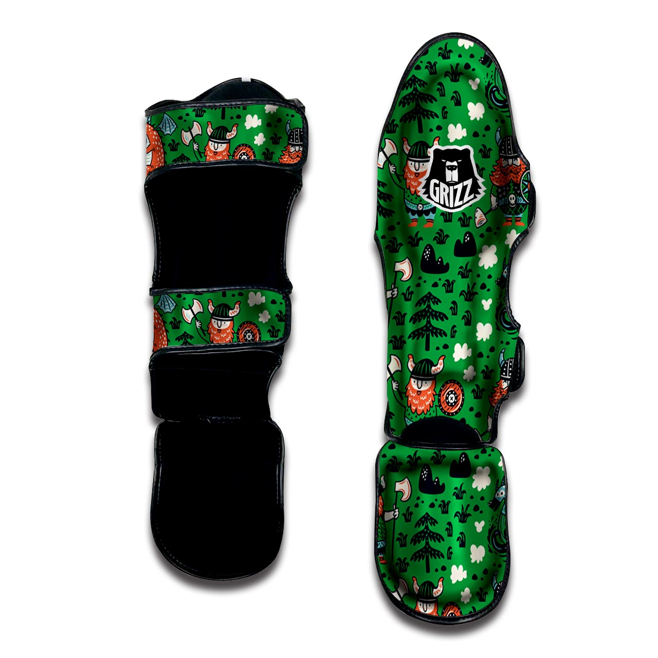 Drakkar Dragon Viking Muay Thai Shin Guard-grizzshop