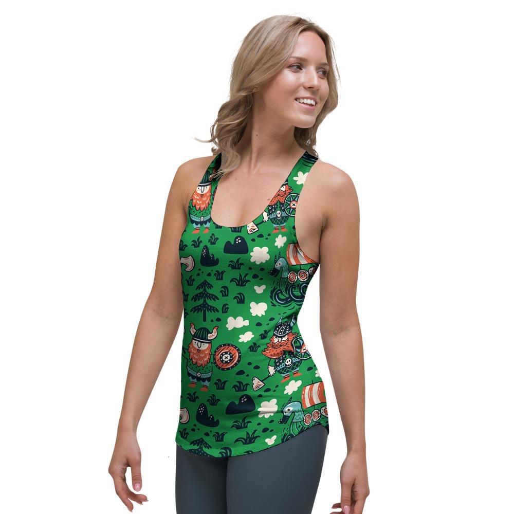 Drakkar Dragon Viking Women's Racerback Tank Top-grizzshop