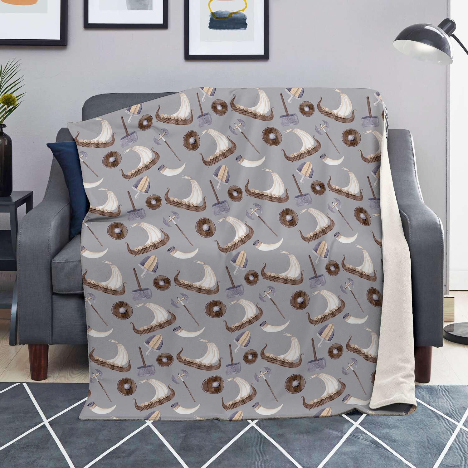 Drakkar Viking Ship Blanket-grizzshop