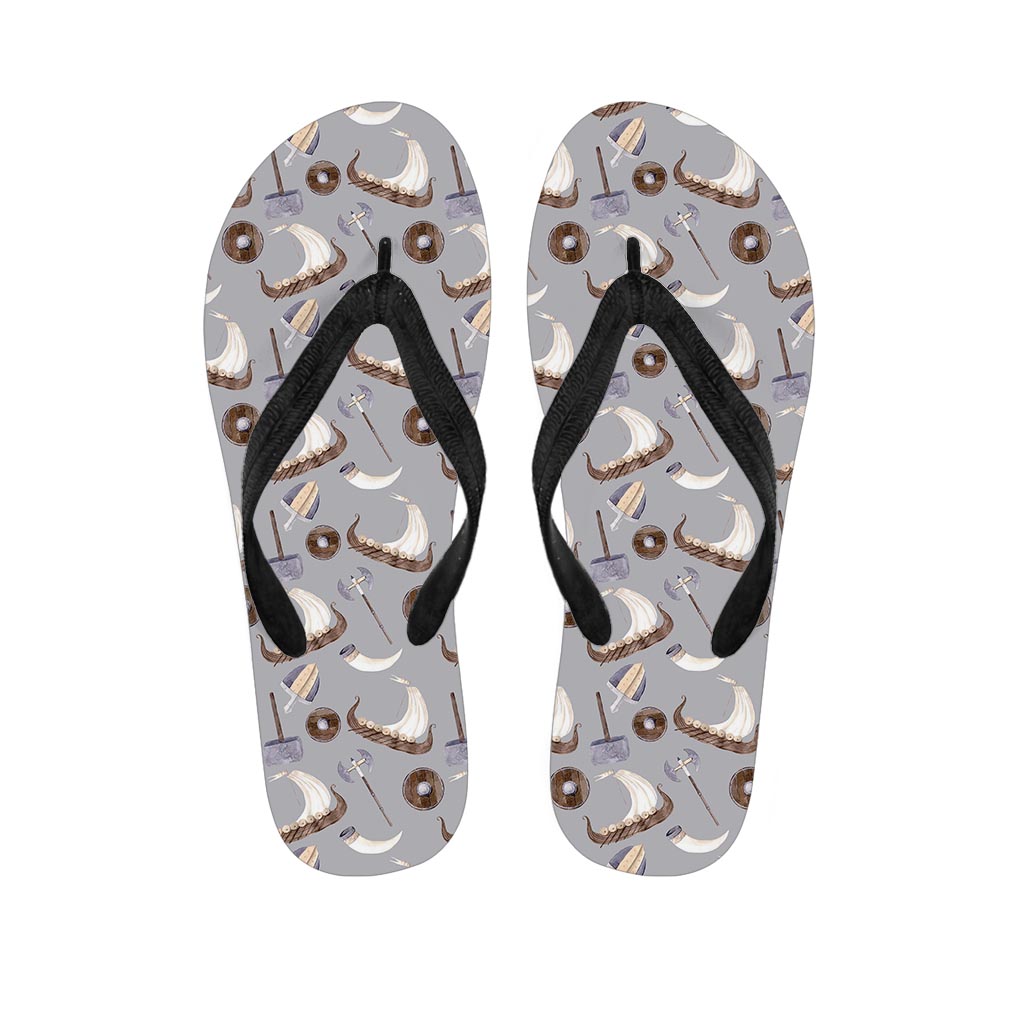 Drakkar Viking Ship Men's Flip Flops-grizzshop