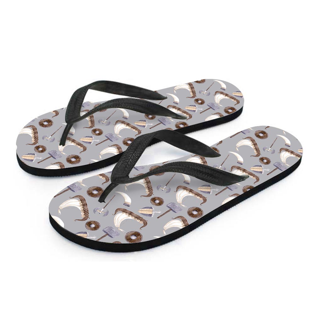 Drakkar Viking Ship Men's Flip Flops-grizzshop