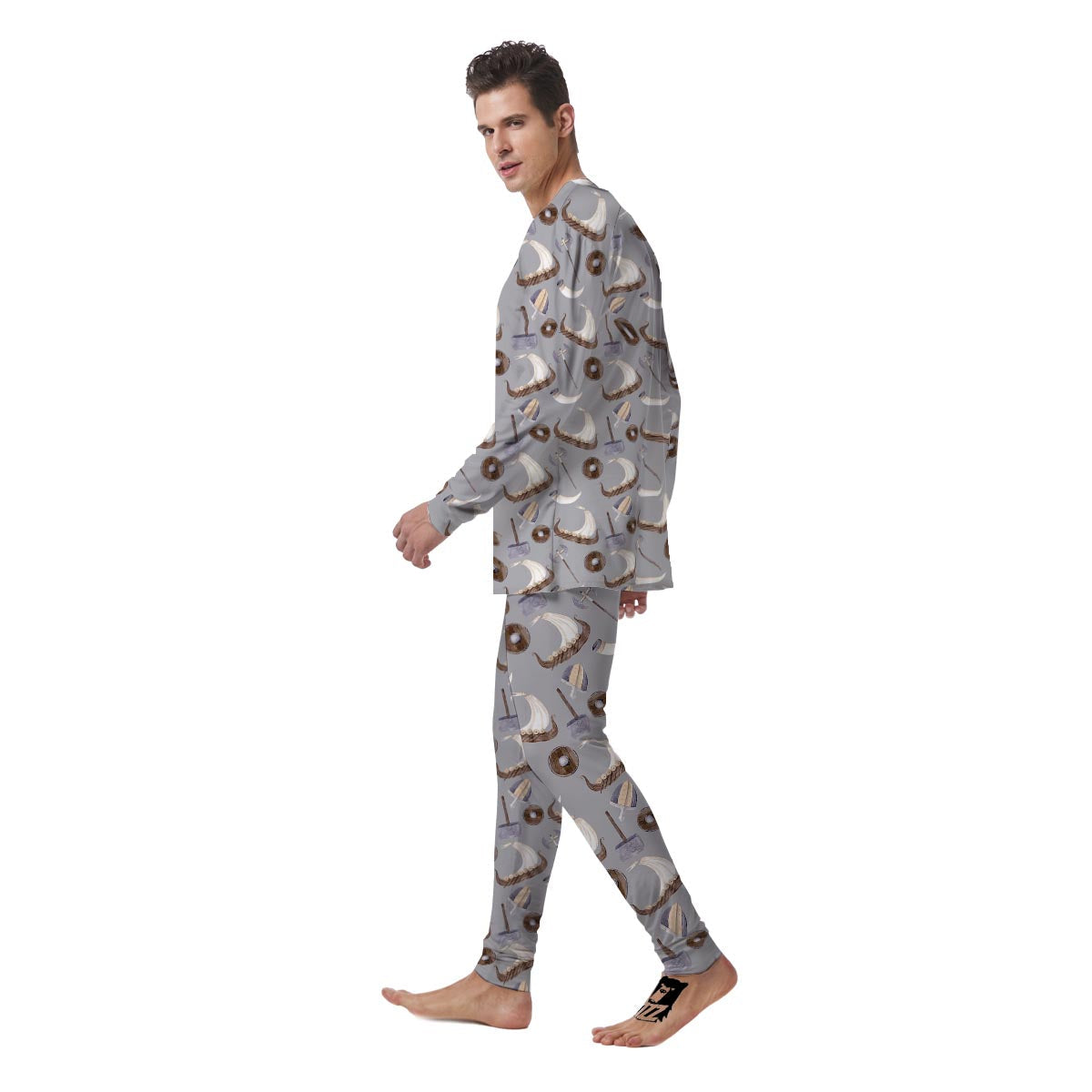 Drakkar Viking Ship Men's Pajamas-grizzshop