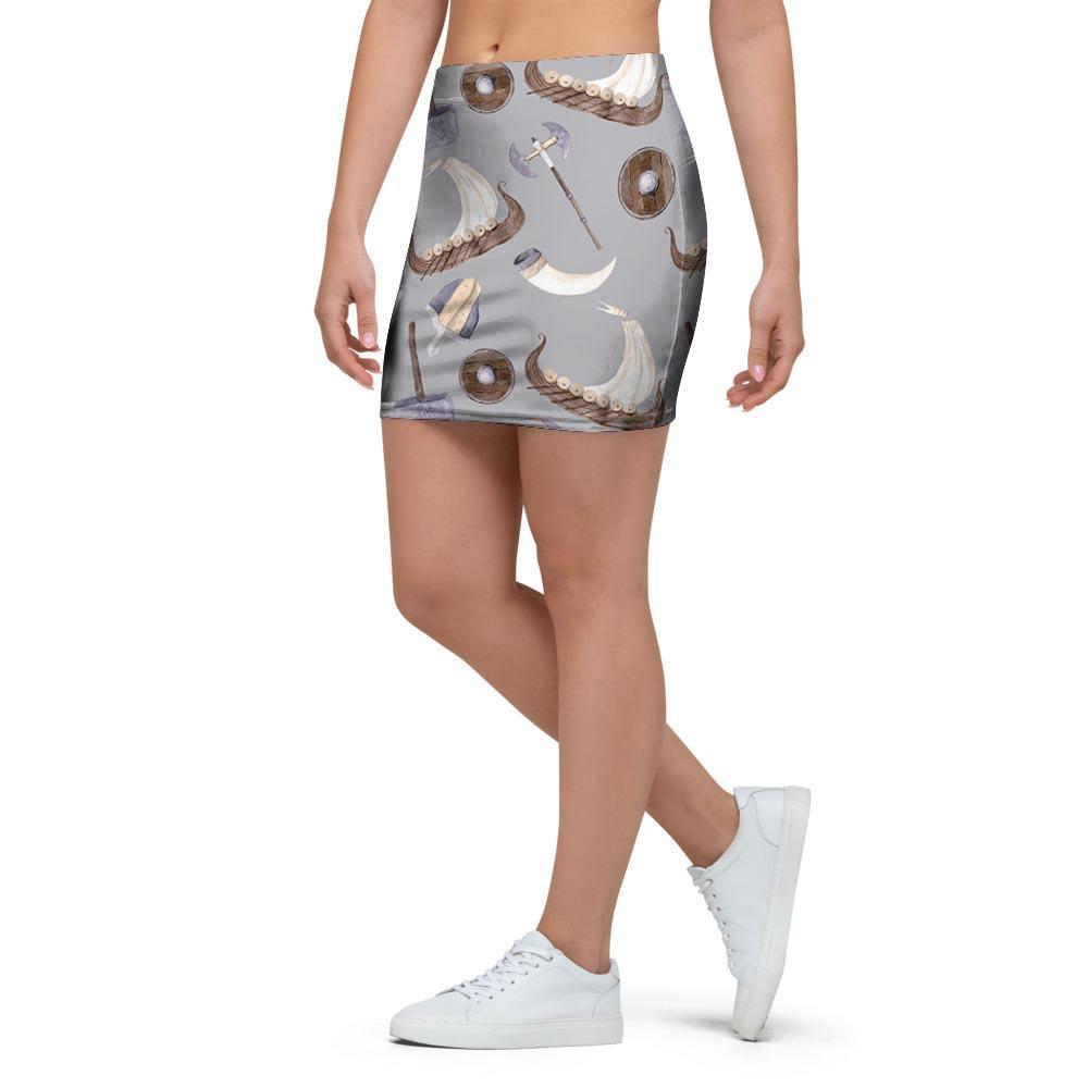 Drakkar Viking Ship Mini Skirt-grizzshop