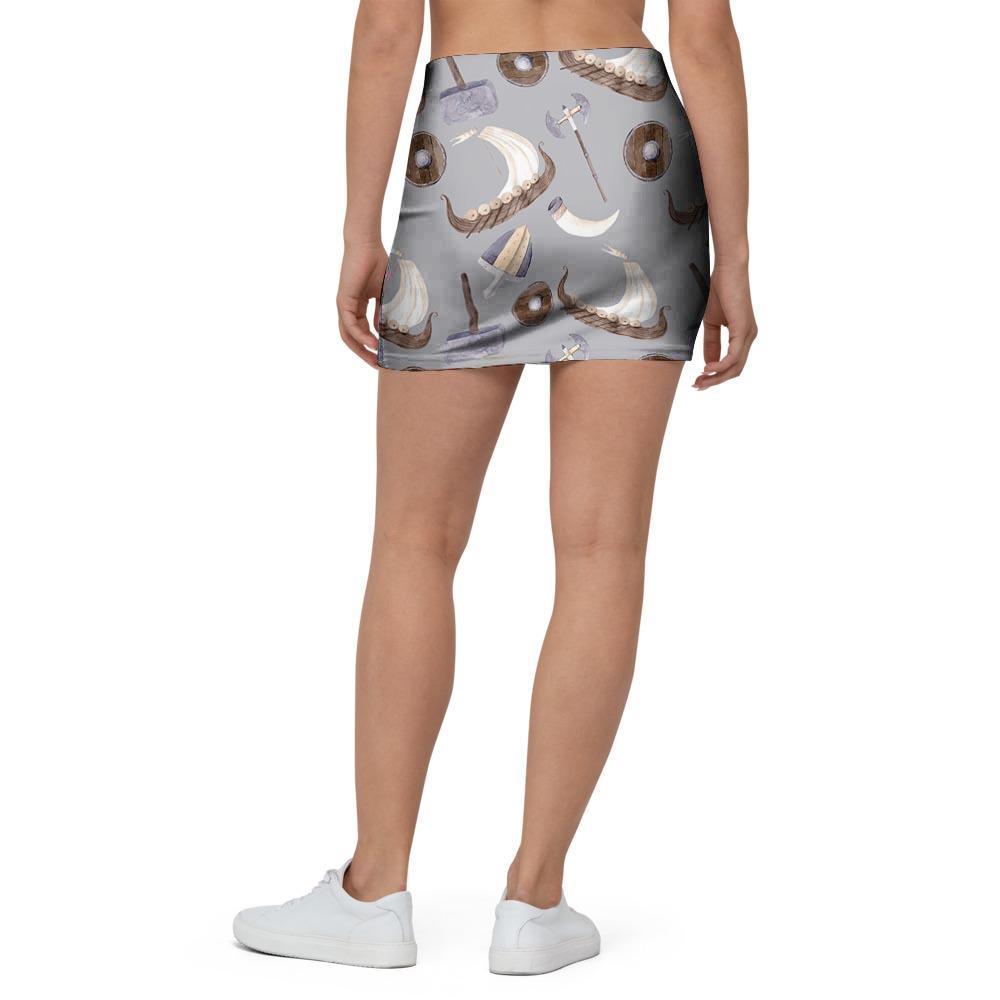 Drakkar Viking Ship Mini Skirt-grizzshop