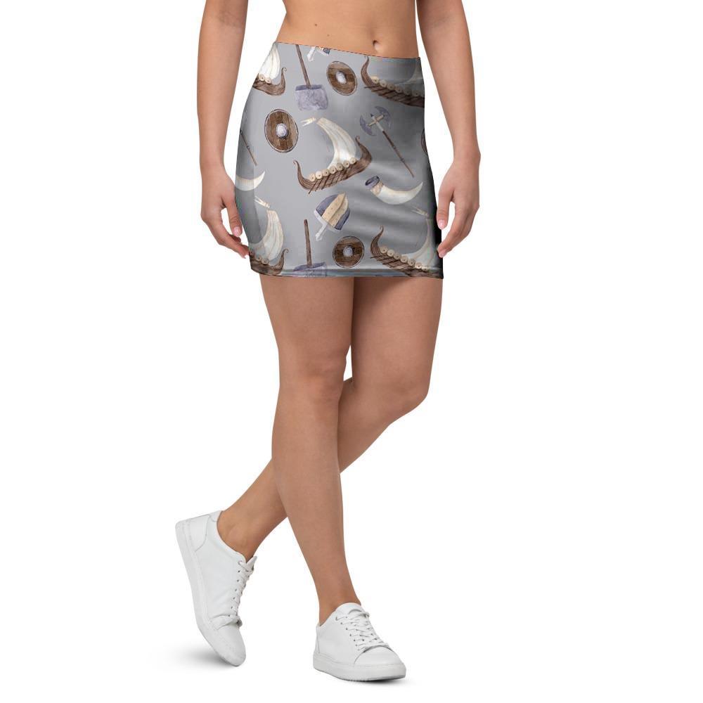 Drakkar Viking Ship Mini Skirt-grizzshop