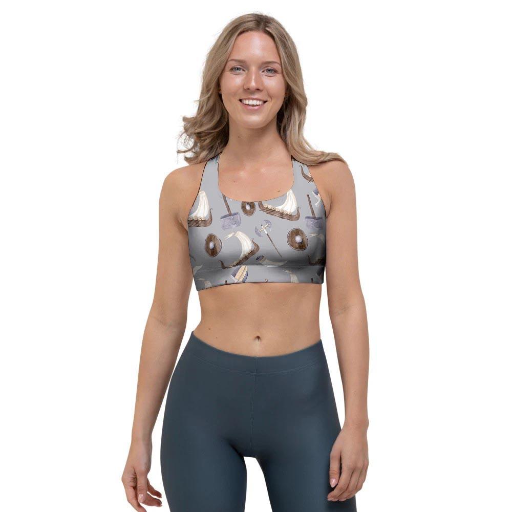 Drakkar Viking Ship Sports Bra-grizzshop